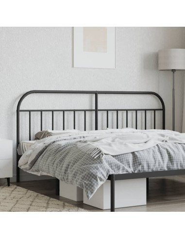 Testiera in Metallo Nero 193 cm
