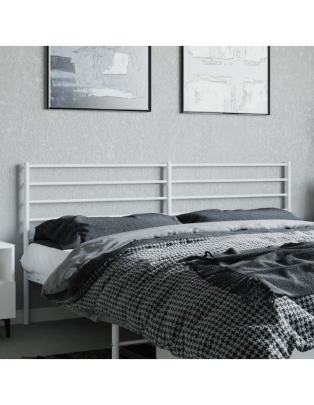 Testiera in Metallo Bianco 180 cm