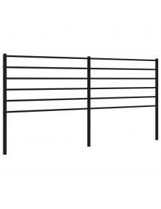 Testiera in Metallo Nero 200 cm 2