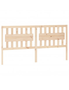 Testiera per Letto 185,5x4x100 cm in Legno Massello di Pino 2