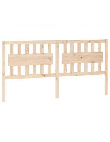 Testiera per Letto 185,5x4x100 cm in Legno Massello di Pino