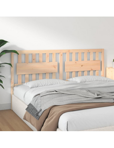 Testiera per Letto 185,5x4x100 cm in Legno Massello di Pino