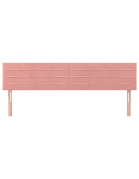 Testiera 2 pz Rosa 80x5x78/88 cm in Velluto
