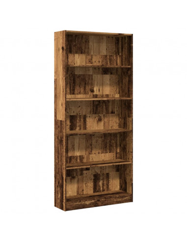 Libreria Legno Antico 80x24x176 cm in Legno Multistrato