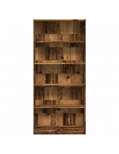 Libreria Legno Antico 80x24x176 cm in Legno Multistrato