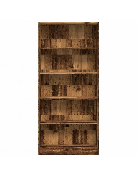 Libreria Legno Antico 80x24x176 cm in Legno Multistrato