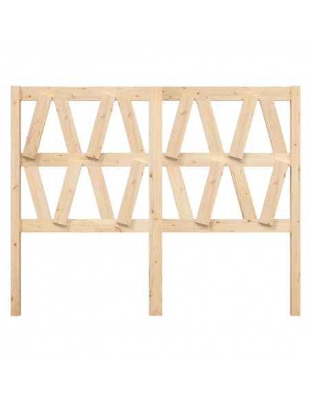 Testiera per Letto 141x4x100 cm in Legno Massello di Pino