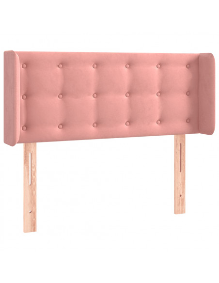 Testiera a LED Rosa 103x16x78/88 cm in Velluto