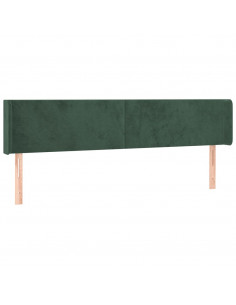 Testiera ad Orecchio Verde Scuro 203x16x78/88 cm in Velluto 2