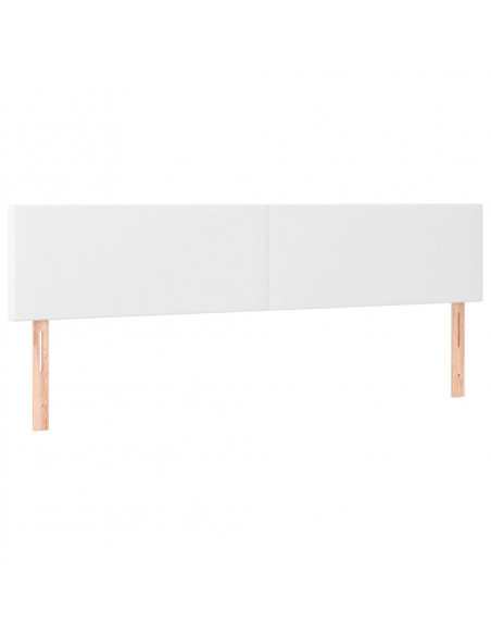 Testiera 2 pz Bianca 90x5x78/88 cm in Similpelle