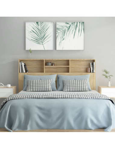 Testiera con Contenitore Rovere Sonoma 160x19x103,5 cm