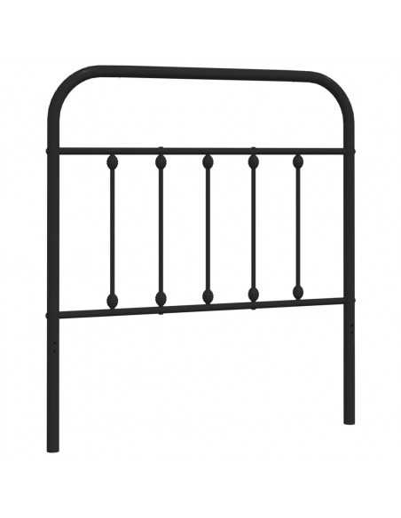 Testiera in Metallo Nero 80 cm