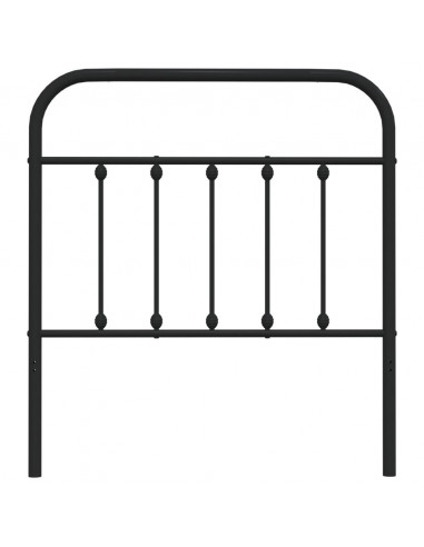Testiera di Ricambio in Metallo Nero 80 cm