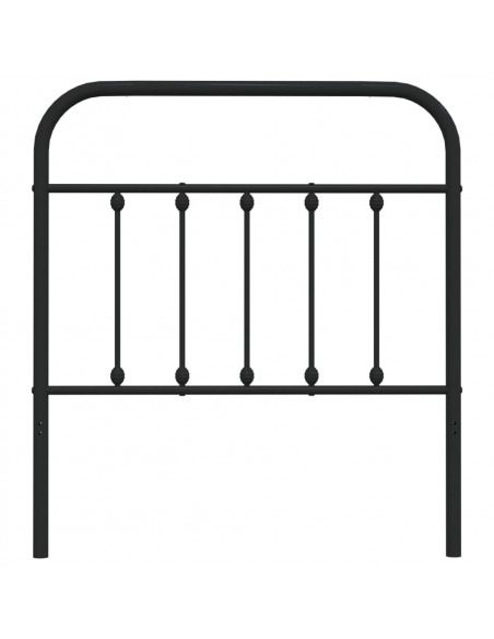 Testiera di Ricambio in Metallo Nero 80 cm