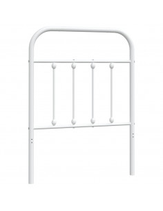 Testiera in Metallo Bianco 75 cm 2