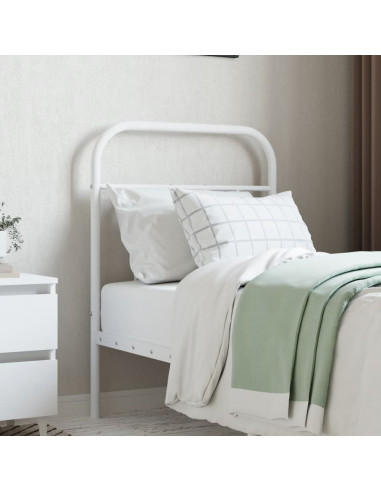 Testiera in Metallo Bianco 75 cm