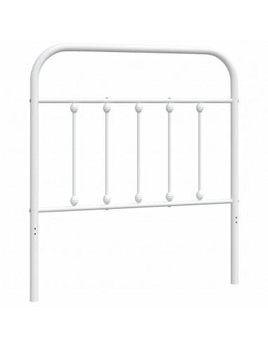 Testiera in Metallo Bianco 80 cm