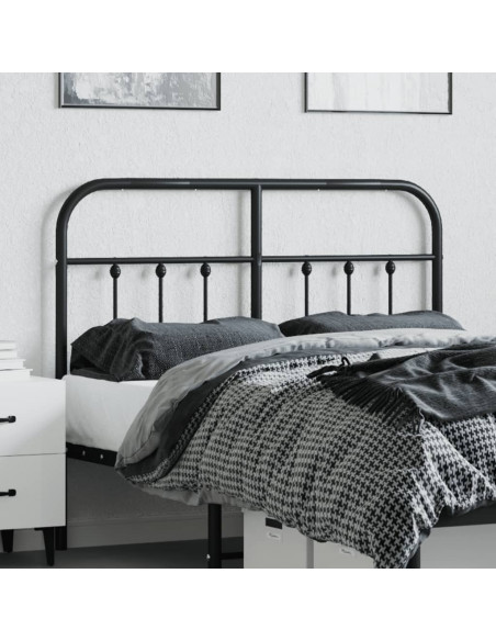 Testiera in Metallo Nero 120 cm