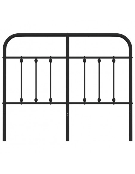 Testiera in Metallo Nero 120 cm