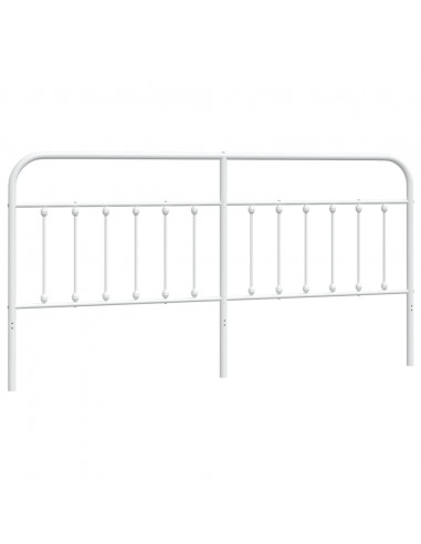 Testiera in Metallo Bianco 193 cm