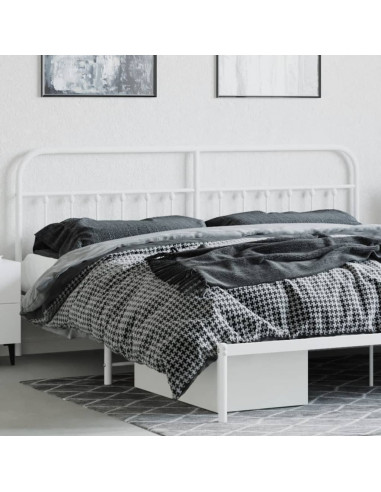 Testiera in Metallo Bianco 193 cm
