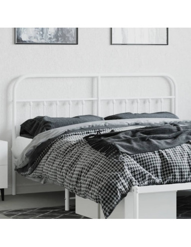 Testiera in Metallo Bianco 180 cm