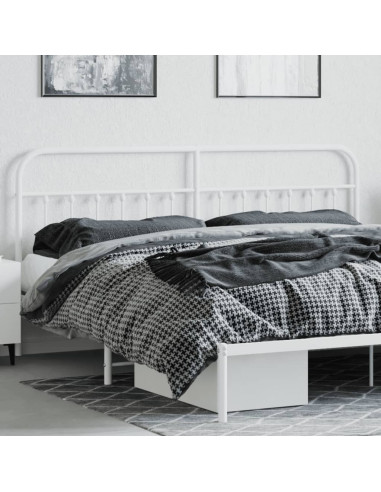 Testiera in Metallo Bianco 200 cm