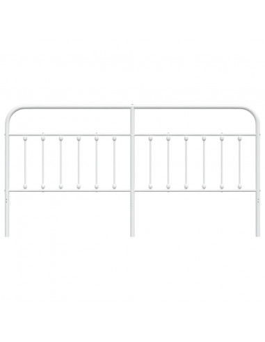 Testiera in Metallo Bianco 200 cm