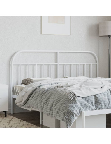 Testiera in Metallo Bianco 180 cm