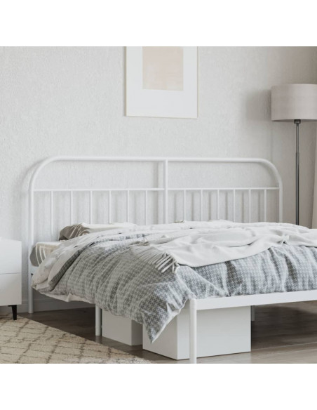Testiera in Metallo Bianco 193 cm