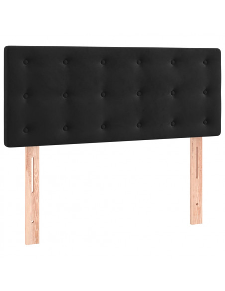 Testiera Nera 100x5x78/88 cm in Velluto