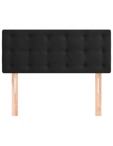 Testiera Nera 100x5x78/88 cm in Velluto