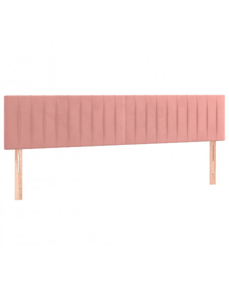Testiera 2 pz Rosa 90x5x78/88 cm in Velluto