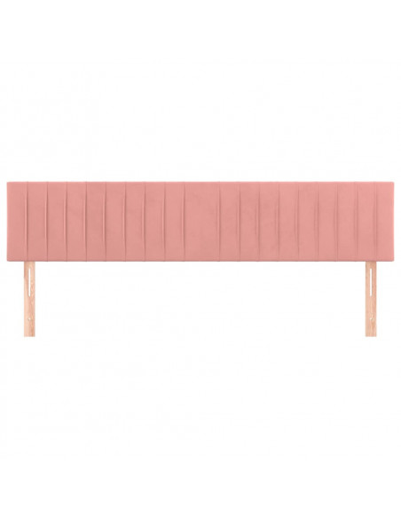 Testiera 2 pz Rosa 90x5x78/88 cm in Velluto