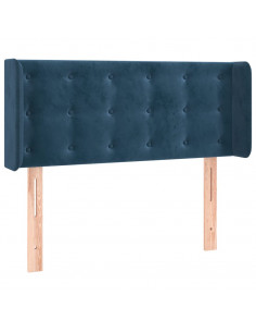 Testiera ad Orecchio Blu Scuro 93x16x78/88 cm in Velluto 2