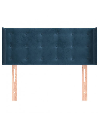 Testiera ad Orecchio Blu Scuro 93x16x78/88 cm in Velluto