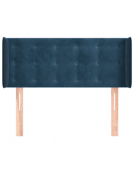 Testiera ad Orecchio Blu Scuro 93x16x78/88 cm in Velluto