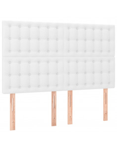 Testiere 4 pz Bianche 72x5x78/88 cm in Similpelle 2