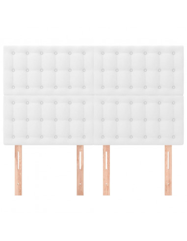 Testiere 4 pz Bianche 72x5x78/88 cm in Similpelle