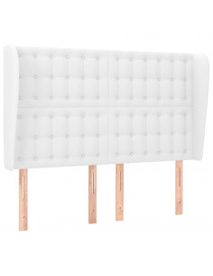 Testiera ad Orecchio Bianca 147x23x118/128 cm in Similpelle 2