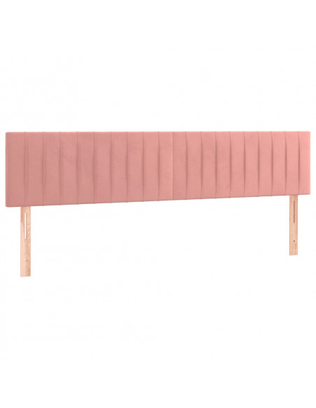 Testiera a LED Rosa 180x5x78/88 cm in Velluto