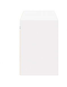 Mobile TV a Parete con Luci LED Bianco 130x31x45 cm 2