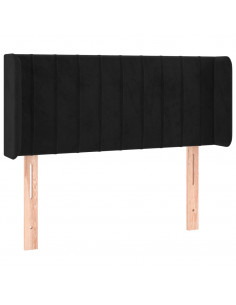 Testiera ad Orecchio Nera 103x16x78/88 cm in Velluto 2