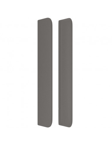 Testiera ad Orecchio Grigio 83x16x118/128 cm in Similpelle