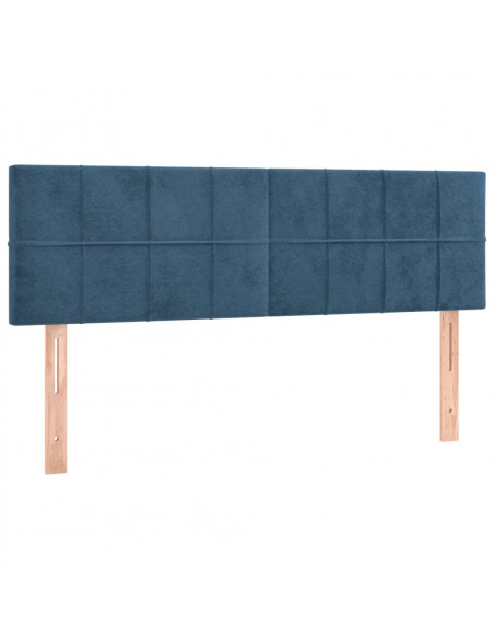 Testiere 2 pz Blu Scuro 72x5x78/88 cm in Velluto