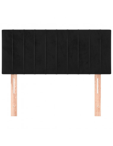 Testiera Nera 100x5x78/88 cm in Velluto