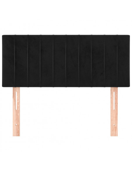 Testiera Nera 100x5x78/88 cm in Velluto