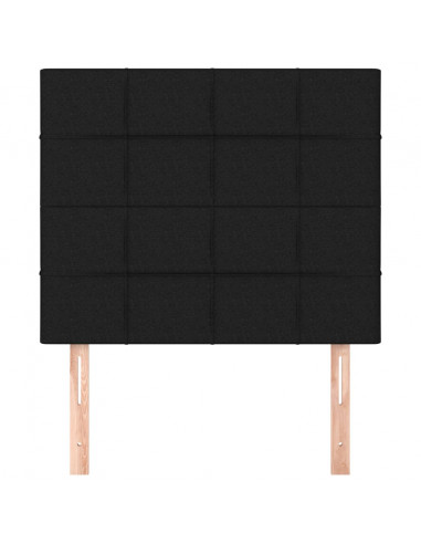 Testiere 2 pz Nero 100x5x78/88 cm in Tessuto