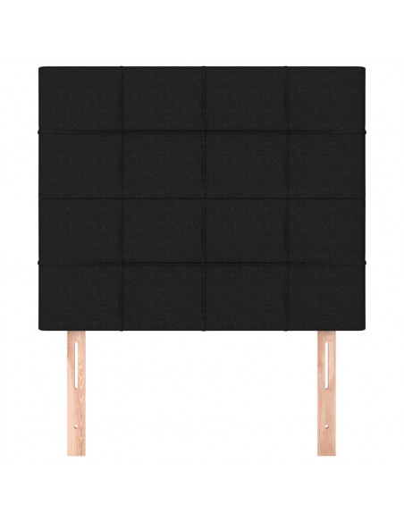 Testiere 2 pz Nero 100x5x78/88 cm in Tessuto