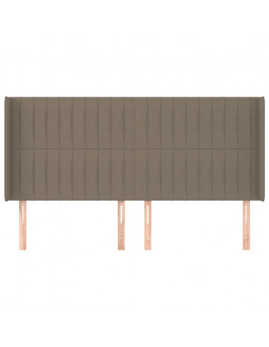 Testiera ad Orecchio Tortora 183x16x118/128 cm in Tessuto